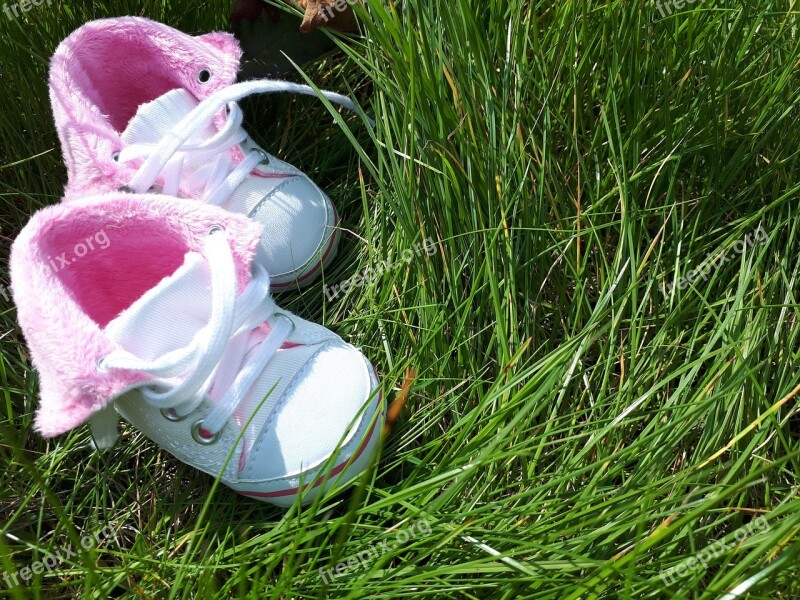 Baby Shoes White Baby Pink Free Photos