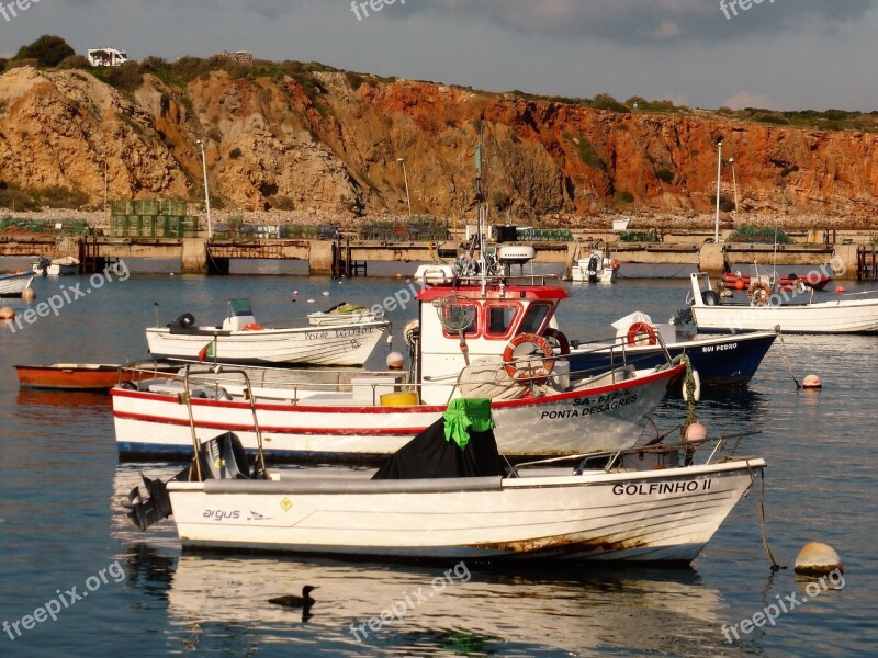 Boats Port Fishing Boats Old Portugal