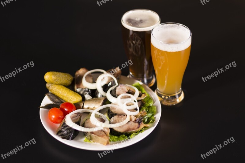 Beer Fast Food Fish And Meat Free Photos