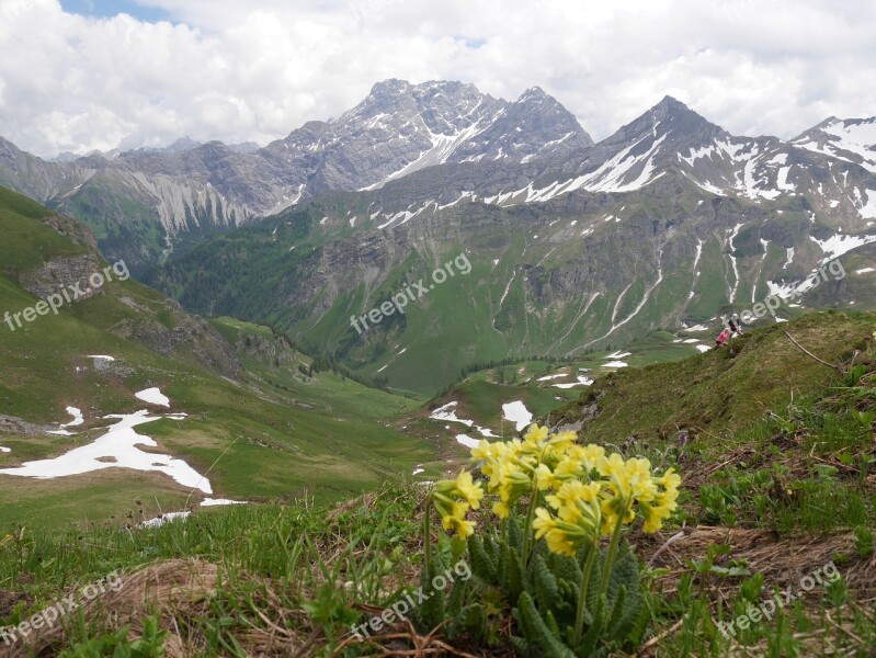 Mountains Liechenstein Hiking Snow Landscape