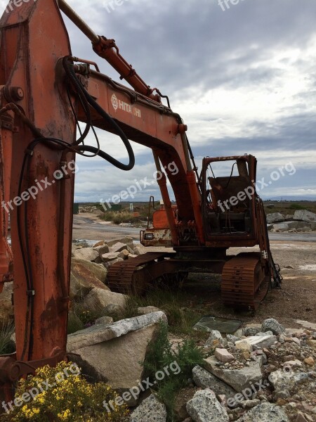 Excavators Rust Old Construction Machine Rusty