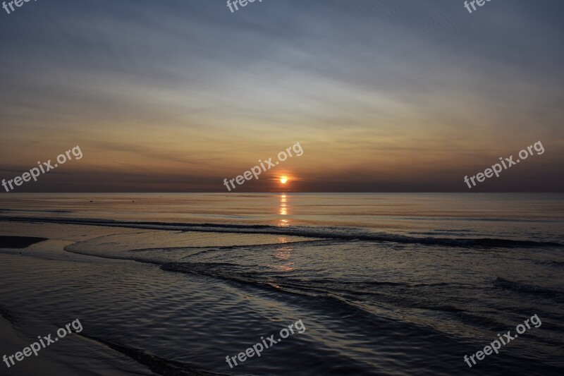 Abendstimmung North Sea Sunset Sea Skagen