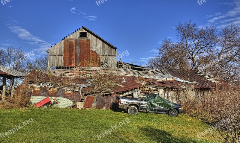 Barn Barns Rustic Art Digital Art