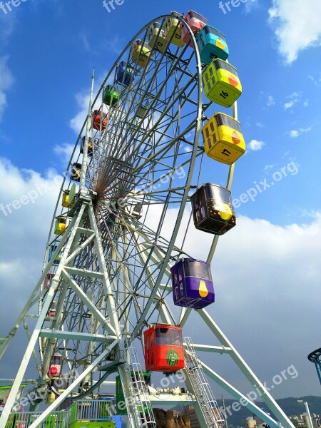 Ferris Wheel Taiwan Amusement Park Free Photos