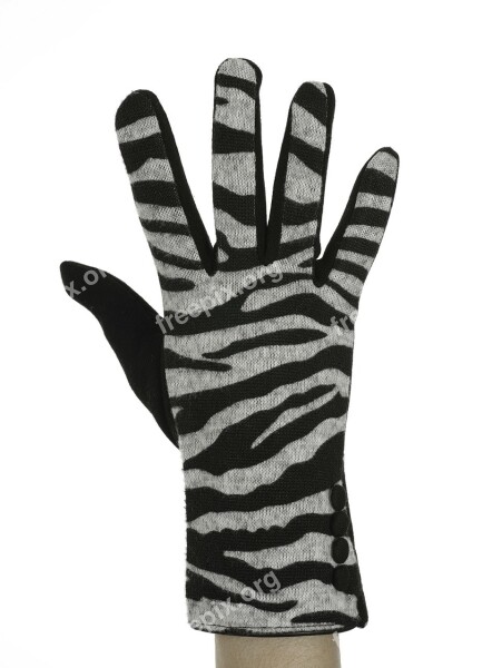 Zebra Black Glove El Finger