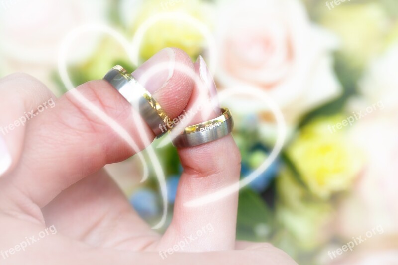 Wedding Rings Roses Background Wedding Thumb