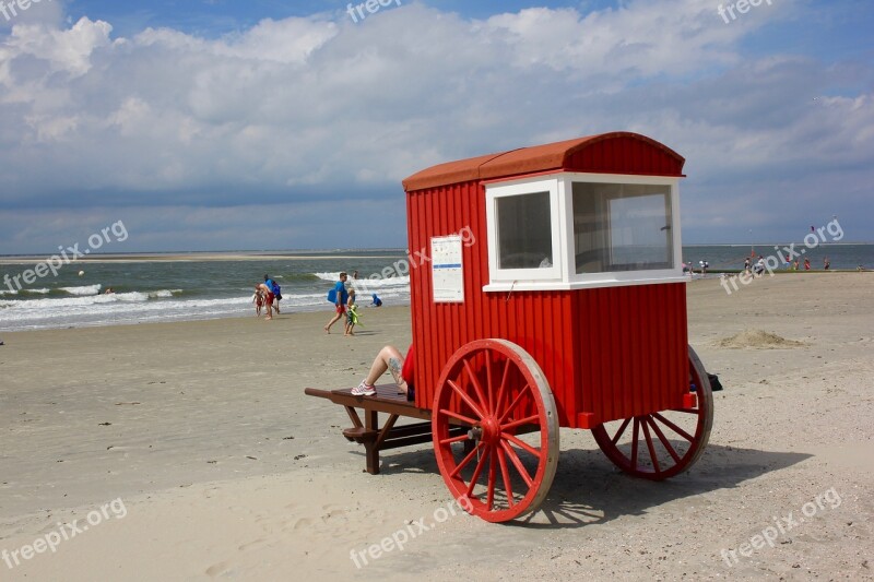 Badekarren Beach Carts Beach Sea Beach Sea