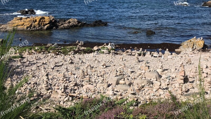 Nature Bornholm Beach Stones Stone