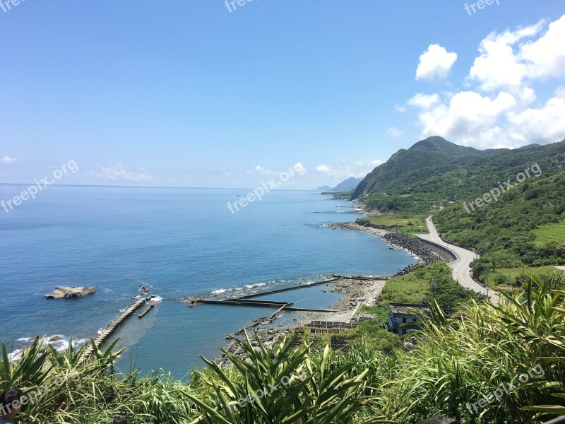 Mountain Hualien Sea Free Photos