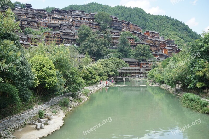 Guizhou Xijiang Thousand Households Miao Village Free Photos