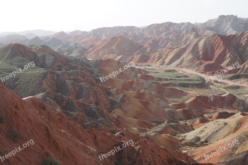 Zhangye Danxia Colorful Free Photos