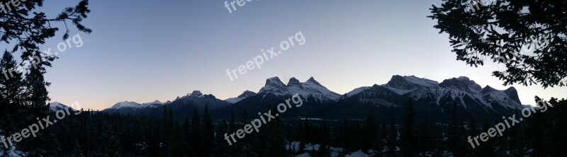 Mountains Sky Alberta Landscape Tourism