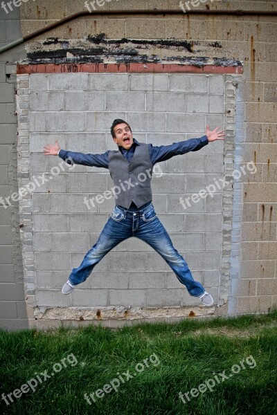 Man Model Handsome Happiness Smile