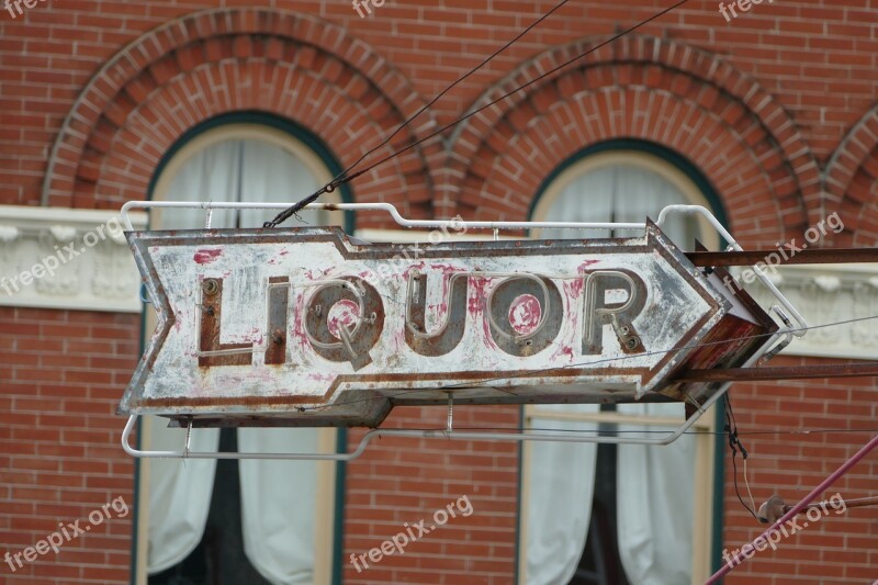 Liquor Sign Alcohol Symbol Neon