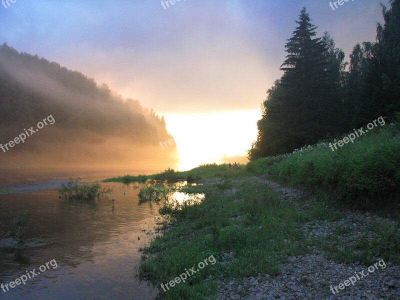 R Usva The Evening Sunset Perm Krai Nature