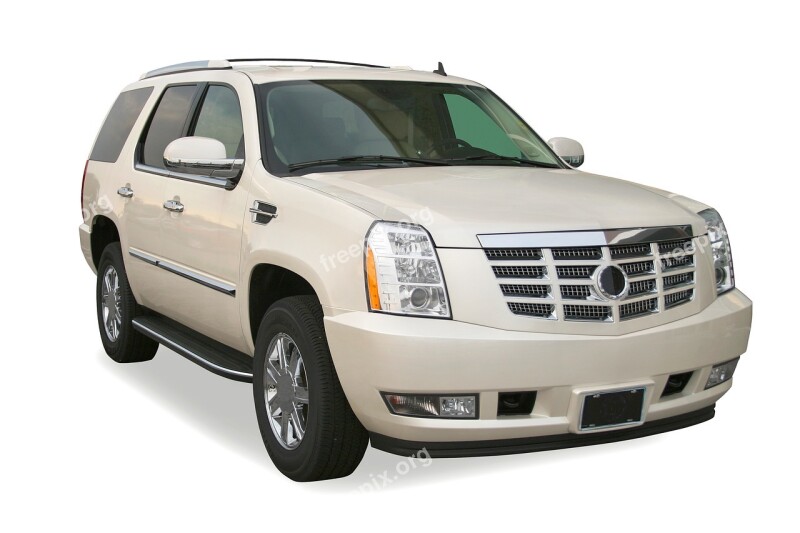 Car Suv White Background Cadillac Vehicle