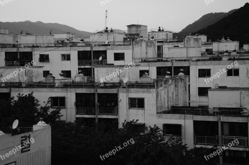 Apartments Black And White Fear Antiquity Old School