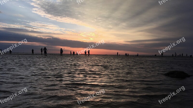 Sea Asaka Sky Silhouette Water