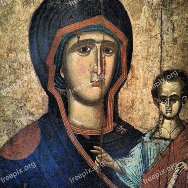 Our Lady Icon Greece Free Photos