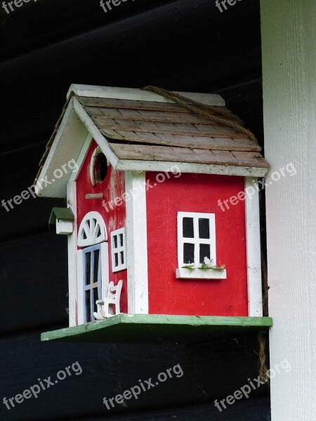 Birdhouse House Colors Garden Summer