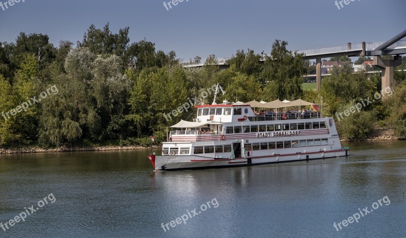 Düsseldorf Port Boat Rhine Media Harbour