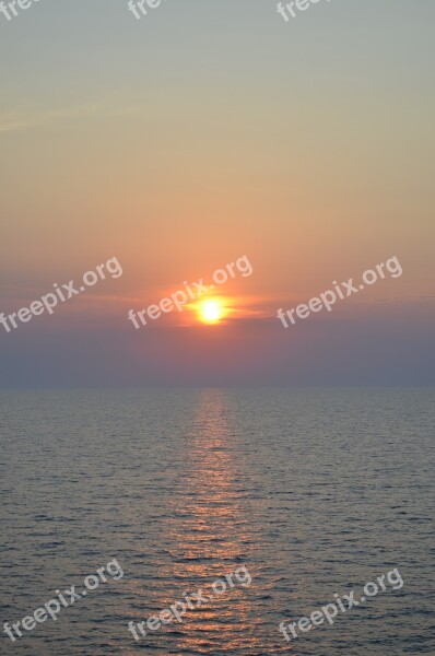 Sunset Adriatic Ferry Free Photos