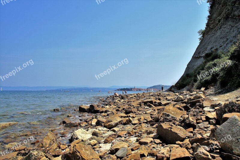 Slovenia Beach Rocky Rocky Beach Stones