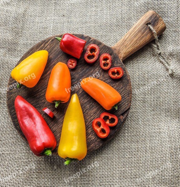 Peppers Vegetable Ingredient Food Raw