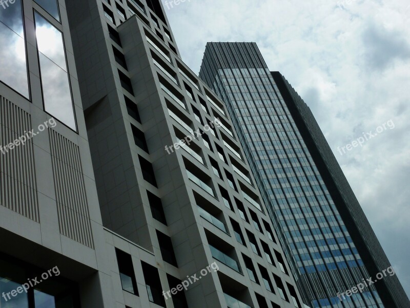 Skyscraper Glass Facade Building Frankfurt Architecture