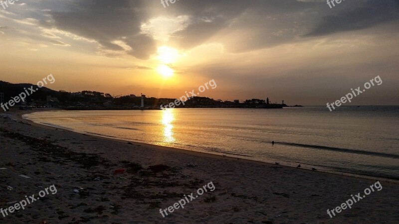 Sunrise Sea Sky Nature Beach