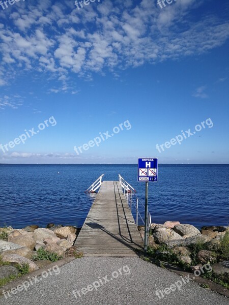 A Jetty Sea Summer Peaceful Bridge