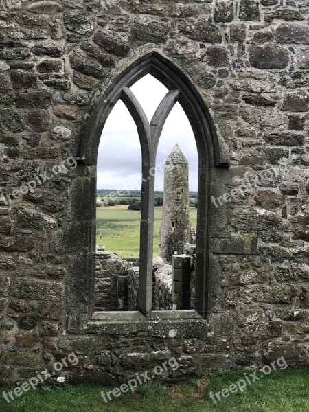 Stone Wall Ireland Old Lapsed Abandoned