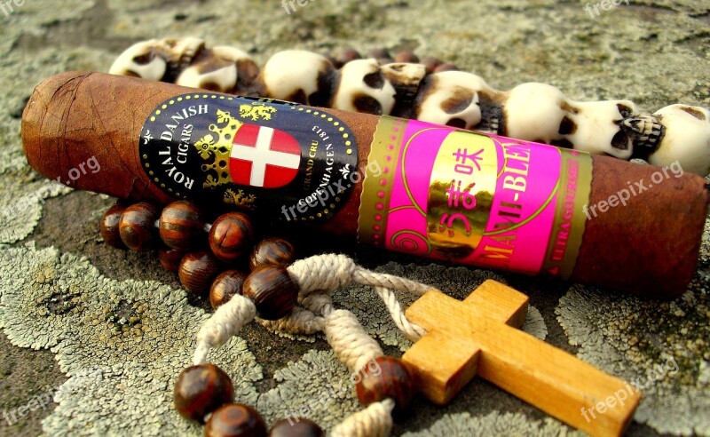 Cigar Skulls Rosary Pleasure Tobacco