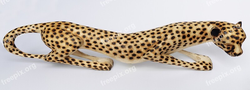 Leopard Holzfigur Carving South Africa Hand Carved