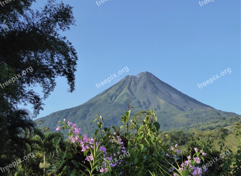 Central America Costa Rica Volcano Arenal Nature