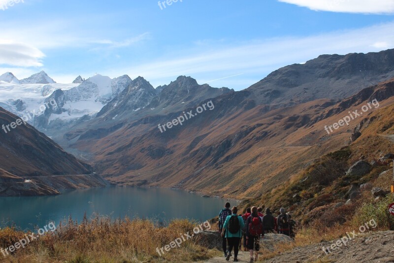 Switzerland Lake Mountain Hiking Hike