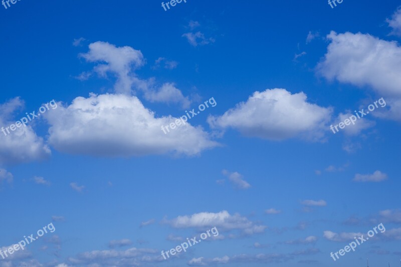 Clouds Blue Background Composition Space