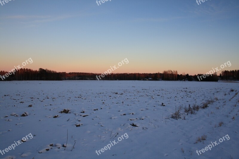 Sun Winter Landscape Sky Finnish