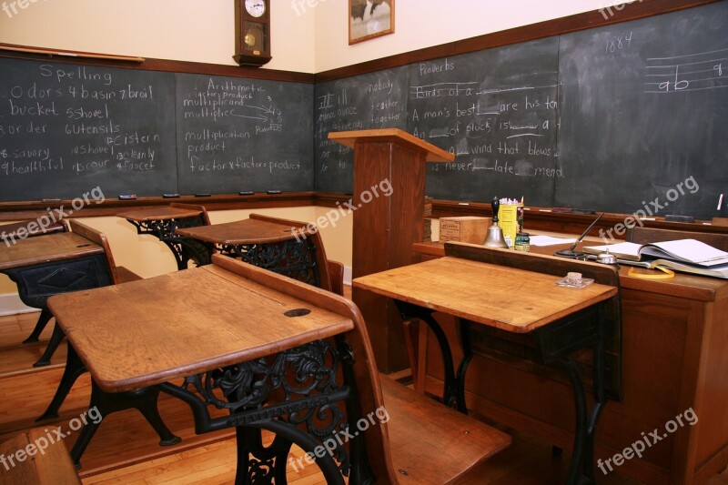 School Schoolroom Vintage Chalkboard Blackboard