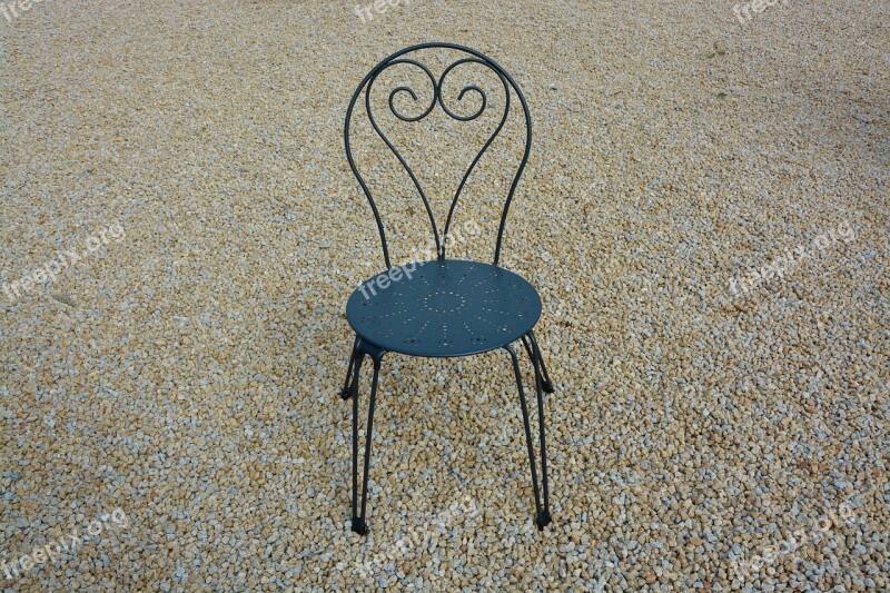 Chair Wrought Iron Relaxation Outside Heart