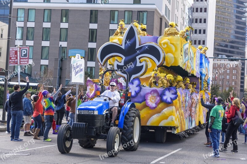 New Orleans Mardi Gras Festival Celebration Float