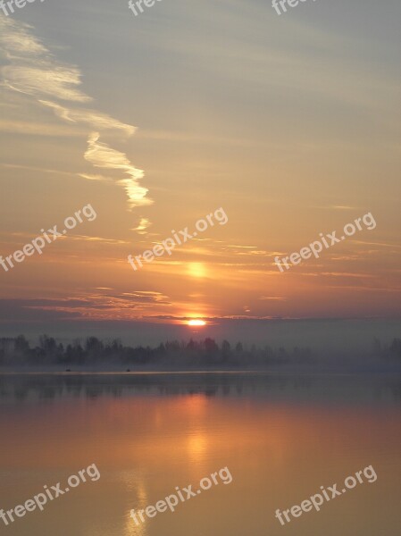 Dawn River Morning Sky Beach