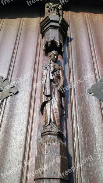 Woodcarving Image Wooden Merksem Antwerp