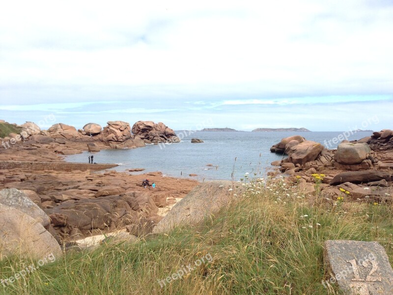 Brittany Beach Sea Horizon Clouds