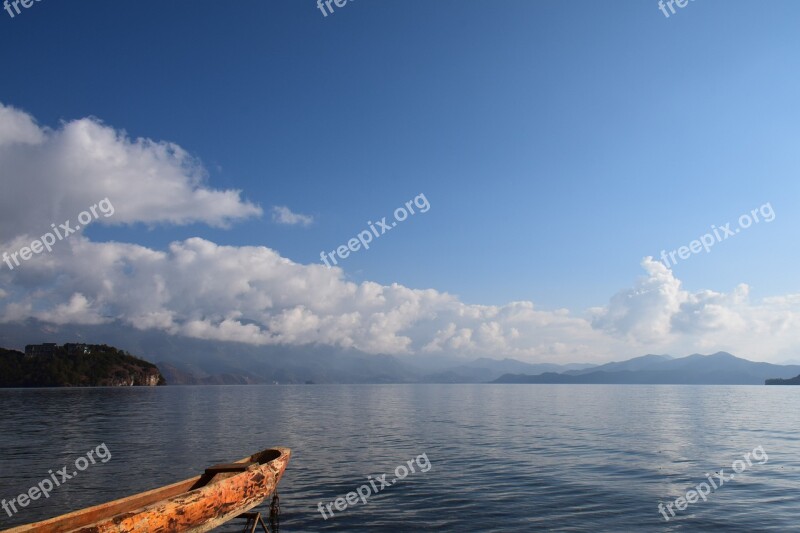 Yunnan Lijiang Lugu Lake Caochuan Lake View Free Photos