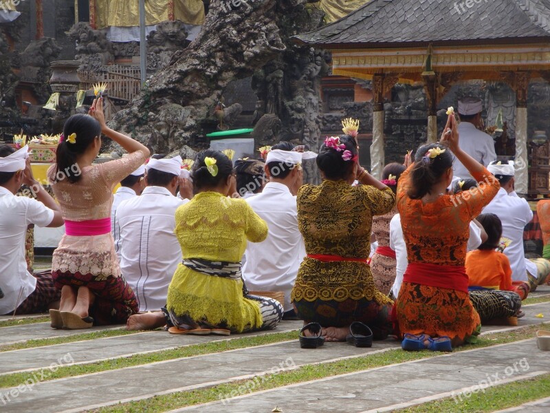 Indonesia Bali Temple Religion Women