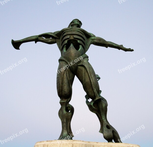 Statue Of The Winds Cantabria Suances Spain Statue Bronze