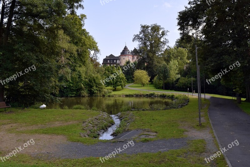 Castle Park Pond Schloss Laubach Free Photos