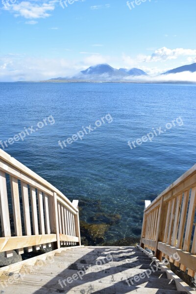 Stairs Ocean Fog Blue Mountains