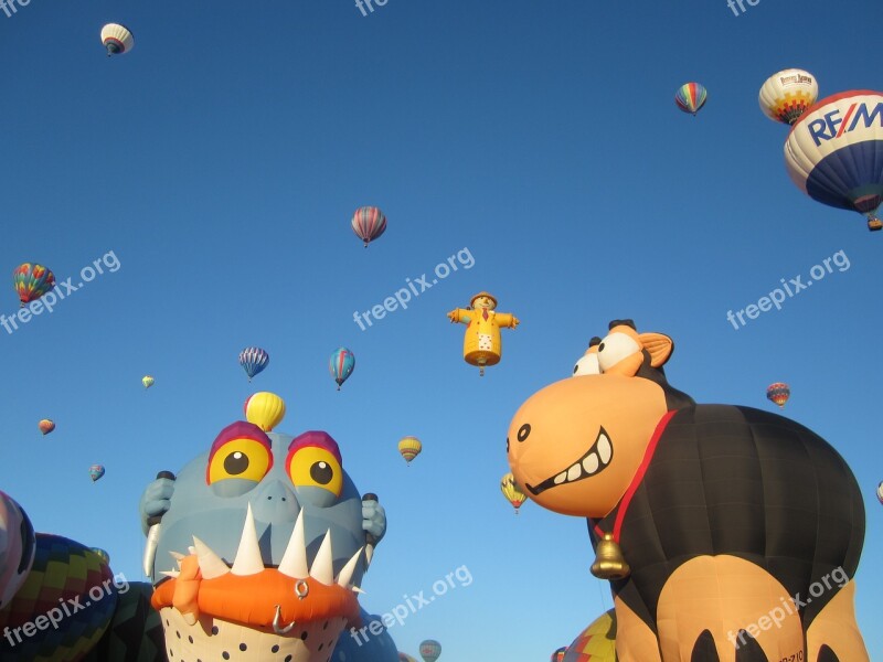 Hot Air Balloons Albuquerque Balloon Fiesta Ballooning Sky